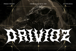 Drivioz - Black Metal Game Font