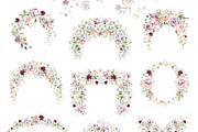 Summer Flowers Watercolor Clipart, a Decorative Illustration by LenArt (Thumbnail 4 of 14)