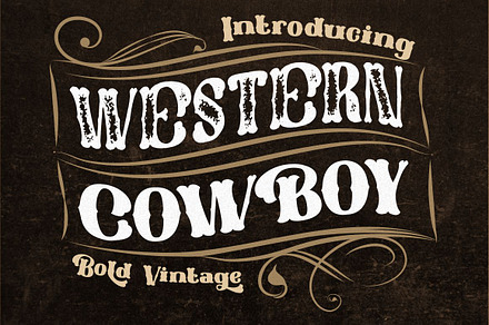 Western Cowboy - Bold Vintage Font, a Serif Font by PutraCetol Studio