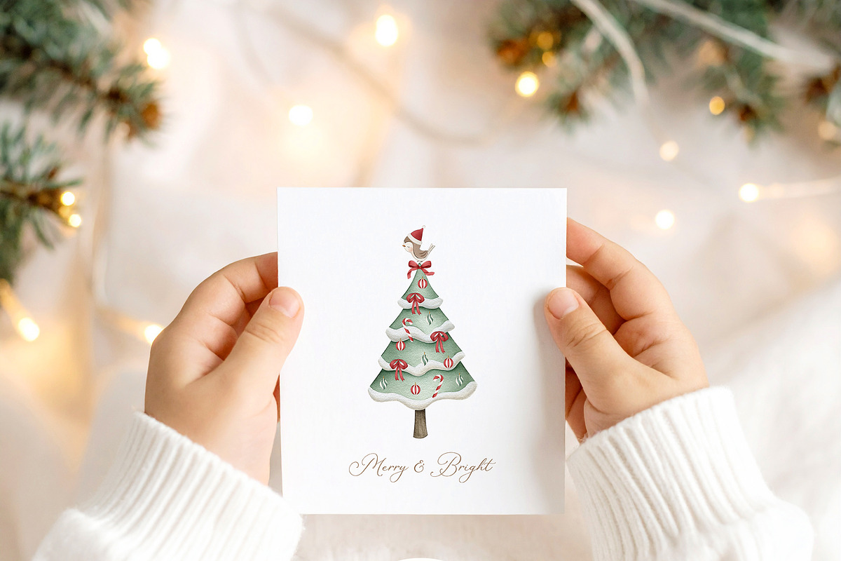 Watercolor Whimsical Christmas Set, a Decorative Illustration by Carol Lozove (Photo 10 of 44)