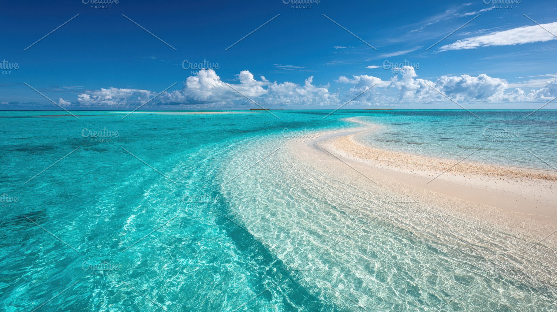 Tropical beach with clear turquoise waters, a Nature Photo by AlyaAnd
