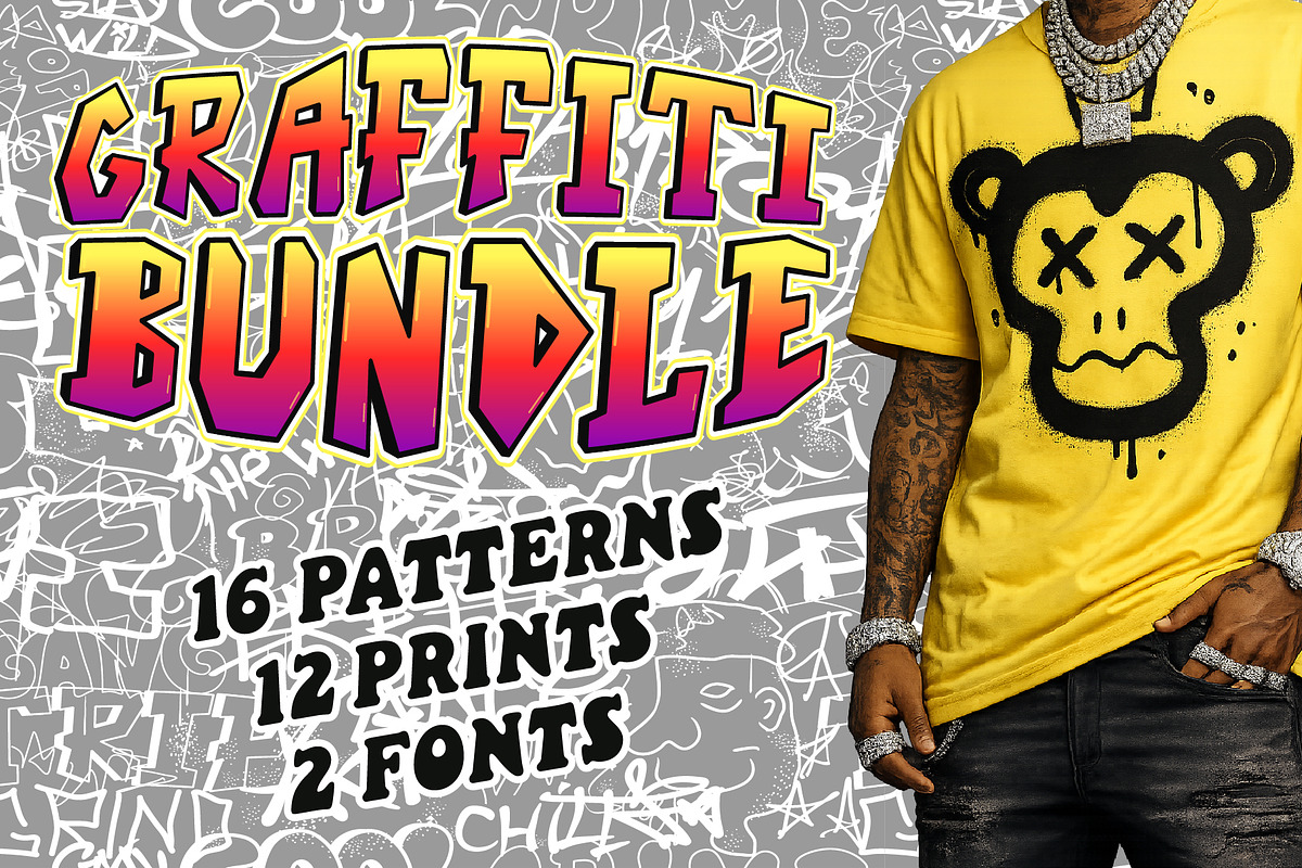 Graffiti Bundle – Vector Set, a Decorative Illustration by Slavko Kahovsky (Photo 1 of 5)