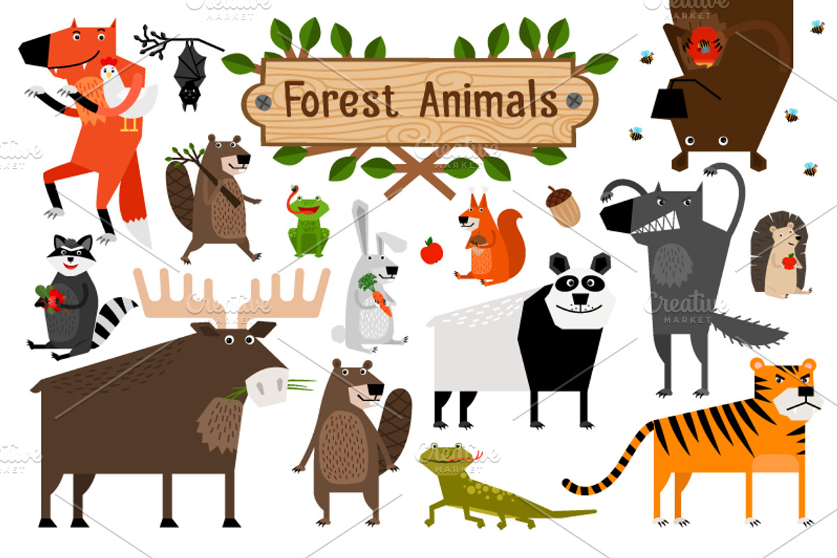 Cartoon Animals, an Object Graphic by ianakauri (Photo 5 of 5)