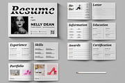 Resume Booklet Template Layout, a Stationery Template by ContestDesign (Thumbnail 1 of 4)