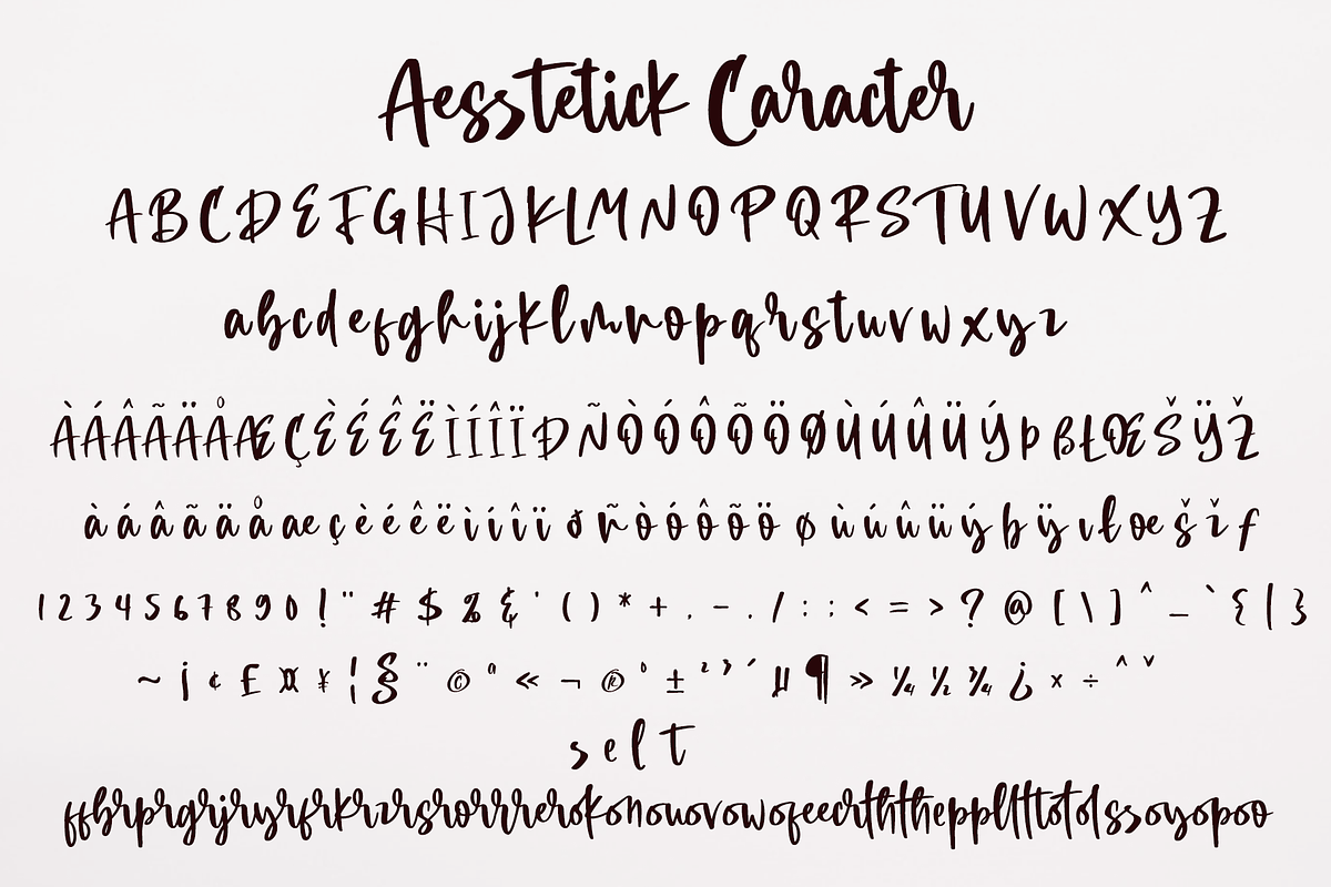 Aesstetick, a Script Font by Meutuwah (Photo 6 of 6)