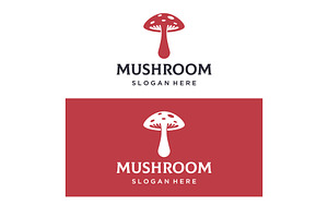 Unique Organic Mushroom Farm Logo