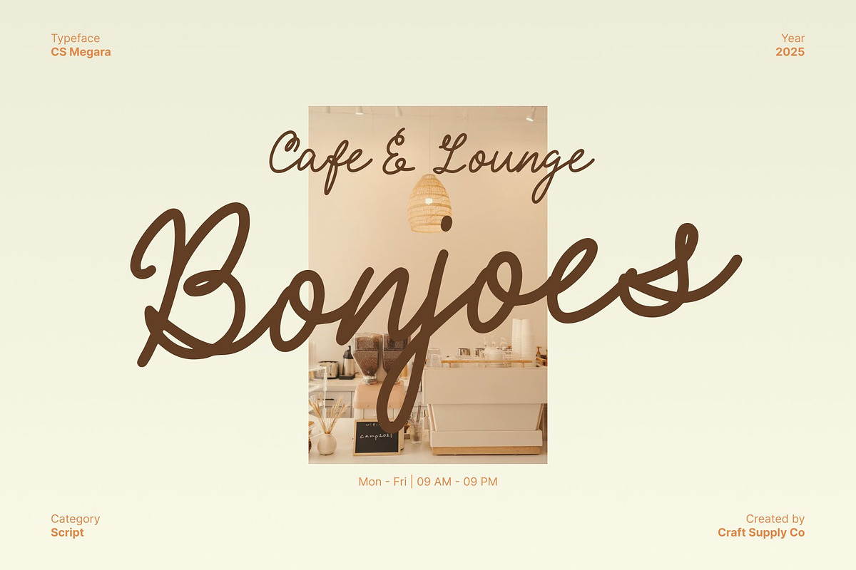 CS Megara – Handwritten Script Font, a Script Font by Craft Supply Co. (Photo 6 of 8)
