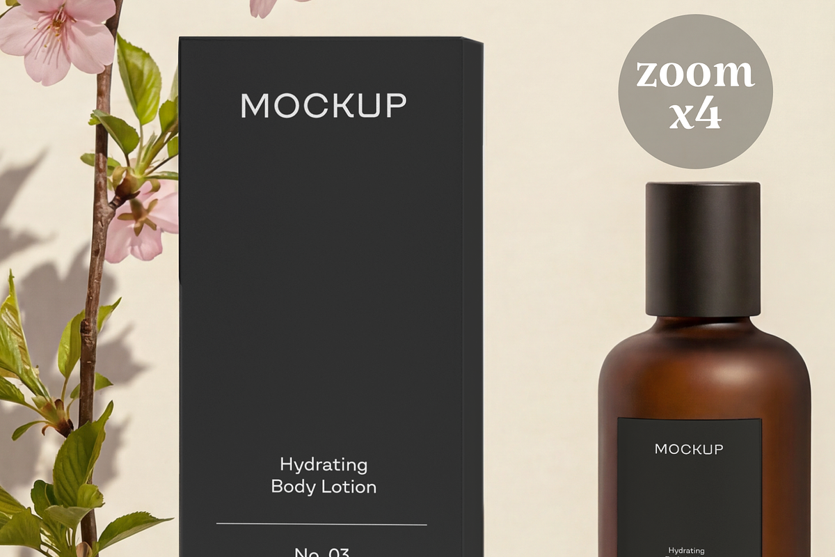 Cosmetic Bottle & Box Mockup, a Packaging Mockup by PopotLane (Photo 3 of 3)