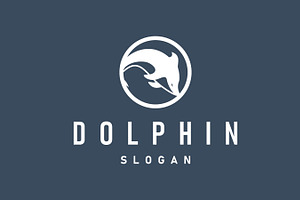 design dolphin logo ocean animal, a Branding & Logo Template by Maylianaw28