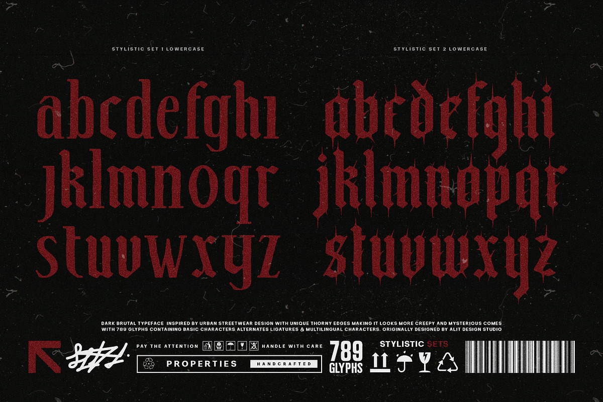Dark Brutal Typeface, a Blackletter Font by alit design (Photo 13 of 17)