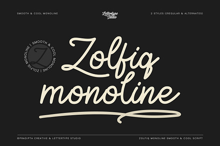 Zolfiq Monoline Smooth & Cool Script
