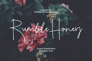 Rumble Honey - Casual Signature, a Handwritten Font by tebaltipislab