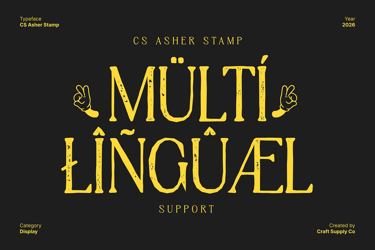 CS Asher Stamp, a Serif Font by Craft Supply Co. (Photo 7 of 8)
