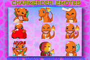 POKEMON CHARMENDER EMOTES, an Animal Illustration by YUNGMOTS (Thumbnail 1 of 5)