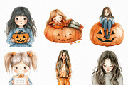Halloween Movie Night Girl Clipart, an Illustration by Craft Nest (Thumbnail 5 of 6)