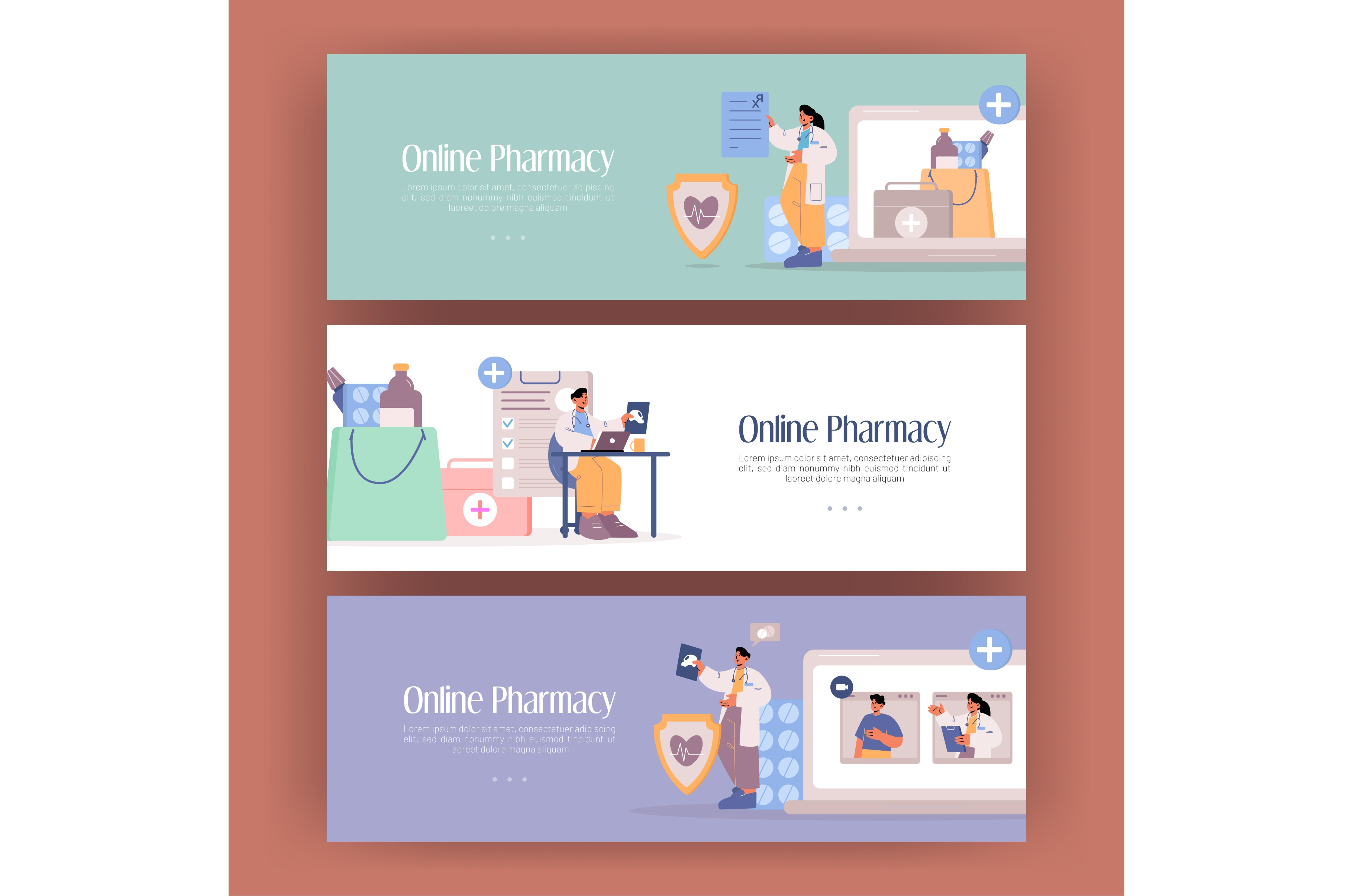 Online Pharmacy Service Posters by Art Pvp  Market  Creative Market