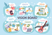 Vision board. Pictures with goals, a Finance Illustration by YummyBuum (Thumbnail 3 of 3)