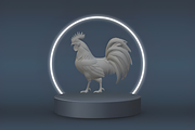 Strong Fighting Rooster 3D Model, an Animal 3D Model by Ink Gallery (Thumbnail 3 of 3)