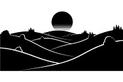Minimal Landscape Silhouette, an Object Graphic by Designer_Momina (Thumbnail 14 of 19)