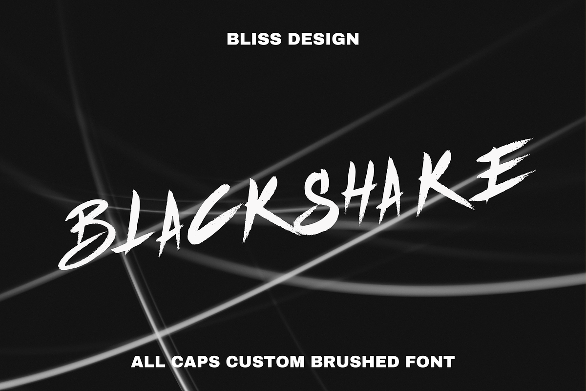 Blackshake custom brush font, a Script Font by BLISS DESIGN (Photo 1 of 5)