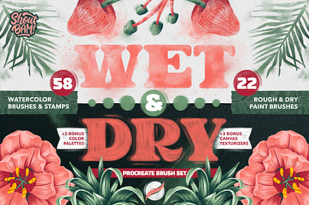 Wet & Dry Procreate Brush Set