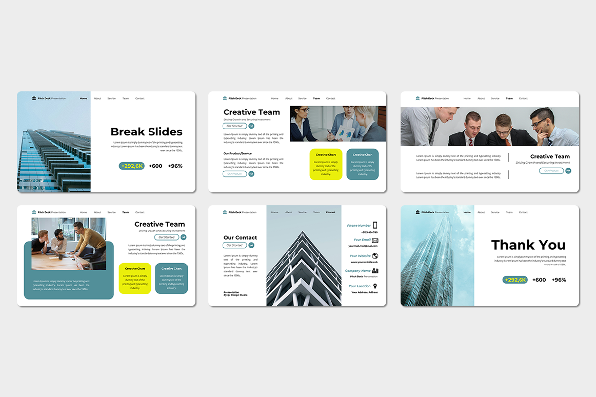 Pitch Deck - Google Slides Template, a Presentation Template by QR Design Studio (Photo 3 of 3)