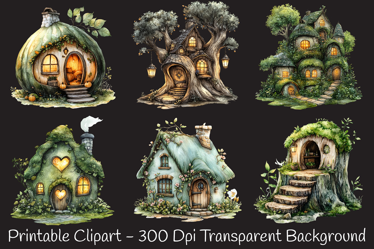 Enchanted Fairy House Clipart Png, an Illustration by RobertsArt (Photo 6 of 7)