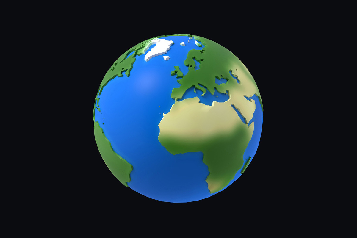 Earth low poly simple design cartoon, an Environmental 3D Model by CGTech (Photo 6 of 24)
