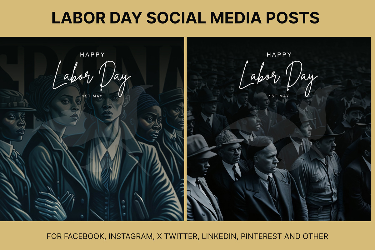 61 Labor day social media posts set, a Social Media Template by Walldecorated (Photo 14 of 29)