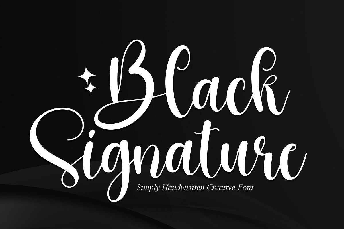 Black Signature | Script Font, a Script Font by Scratchones (Photo 1 of 8)