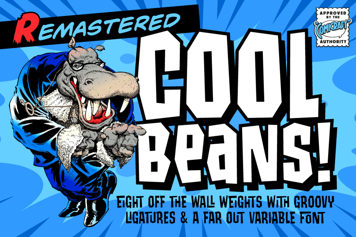 Cool Beans - bouncy beatnik style, a Handwritten Font by Comicraft Fonts (Photo 1 of 5)