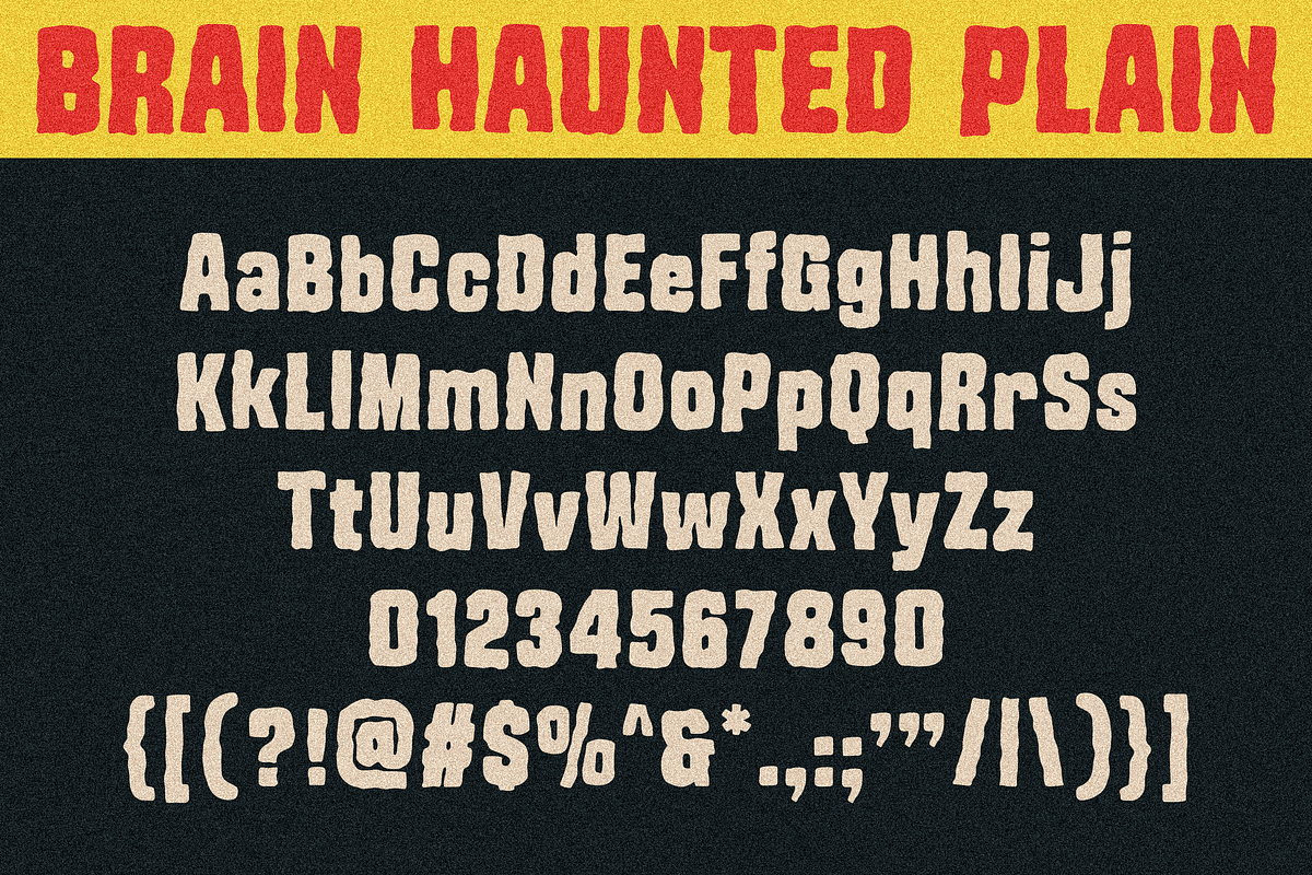 Brain Haunted Horror Font, a Sans Serif Font by 24Design Studios (Photo 6 of 8)