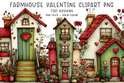 farmhouse valentine clipart, an Illustration by CreationArt (Thumbnail 1 of 5)
