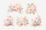 Dusty Rose Floral Clipart, a Decorative Illustration by Primrose Blume (Thumbnail 4 of 4)
