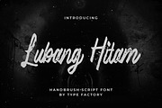 Lubang Hitam - Handbrush Script, a Script Font by Typefactoryco (Thumbnail 1 of 8)