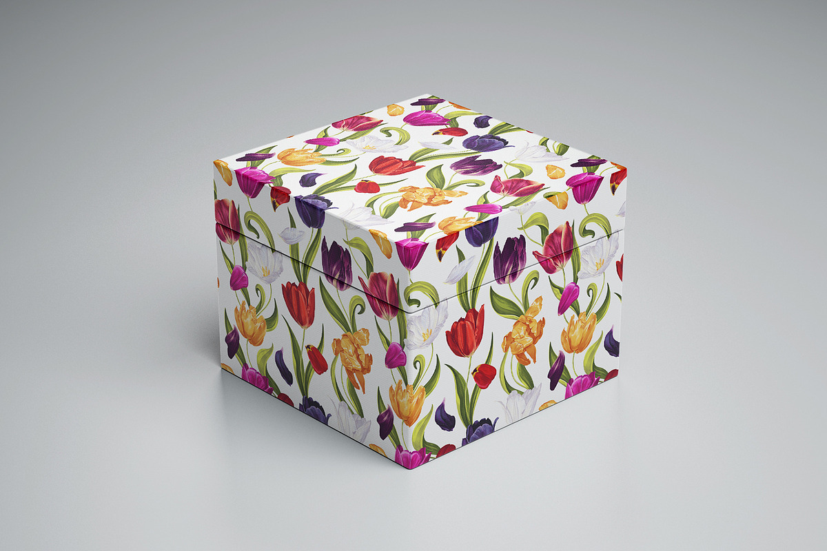 Colorful Tulips Seamless Pattern, a Pattern Graphic by MarynaPetrovska (Photo 9 of 16)