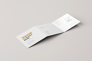 Tri-Fold Square Brochure Mockups