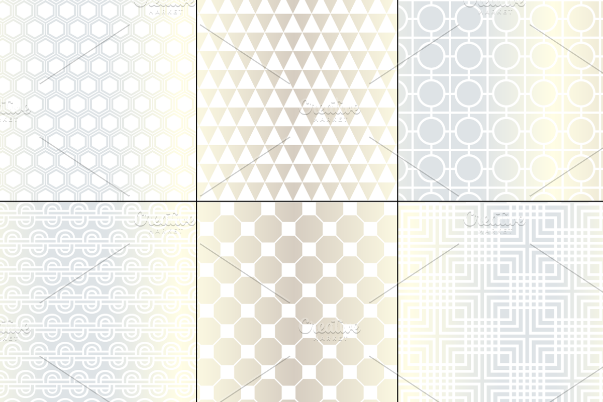 Mod Silver Seamless Patterns preview 5