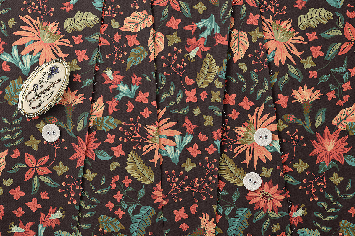 Tropical Floral Seamless Pattern, a Pattern Graphic by StudioGlouna (Photo 4 of 6)