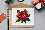 Christmas Flowers Clipart, an Illustration by RobertsArt (Thumbnail 4 of 7)
