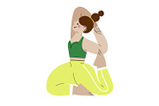 Yoga Poses Girls Fitness Woman, an Object Graphic by the_myro (Thumbnail 8 of 9)