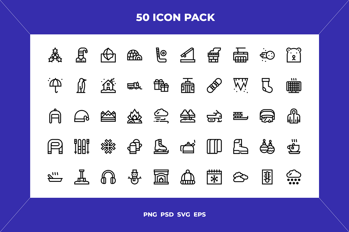 Winter icons, an Outline Icon by Wencory (Photo 1 of 2)