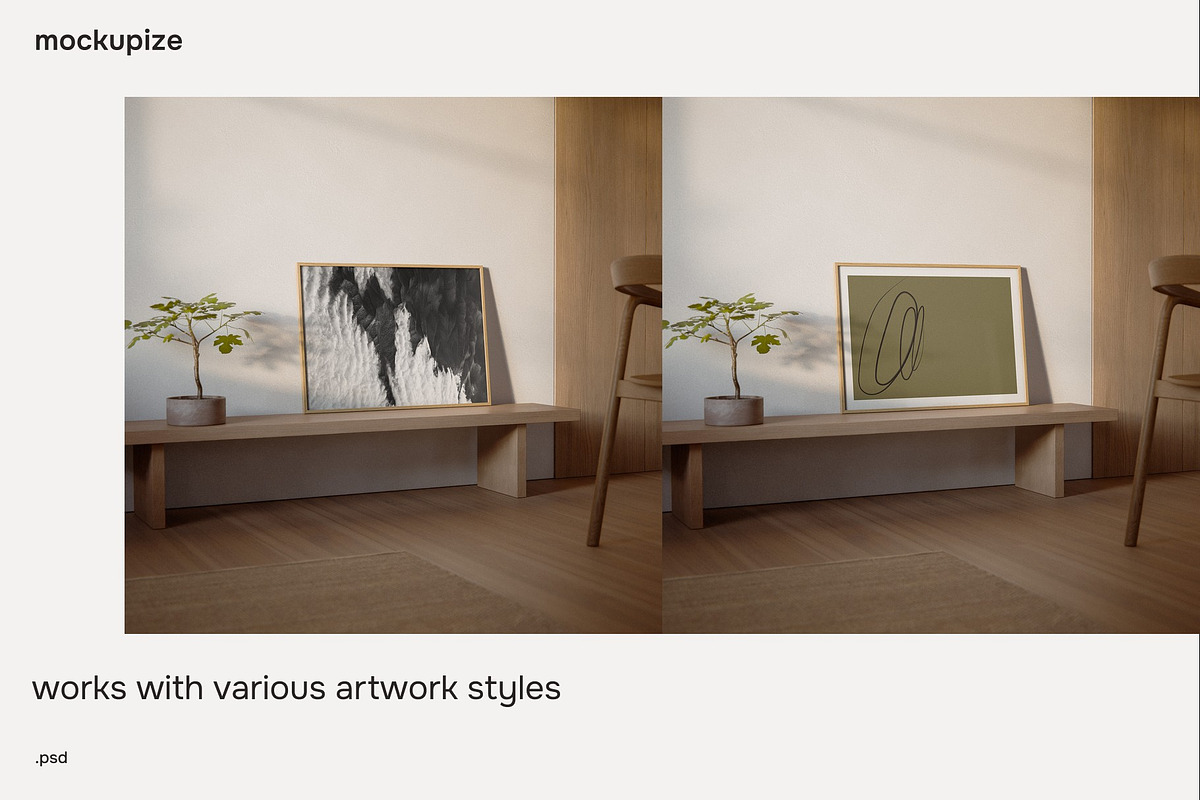 Japandi DIN A Horizontal Mockup, a Household Mockup by mockupize (Photo 5 of 7)