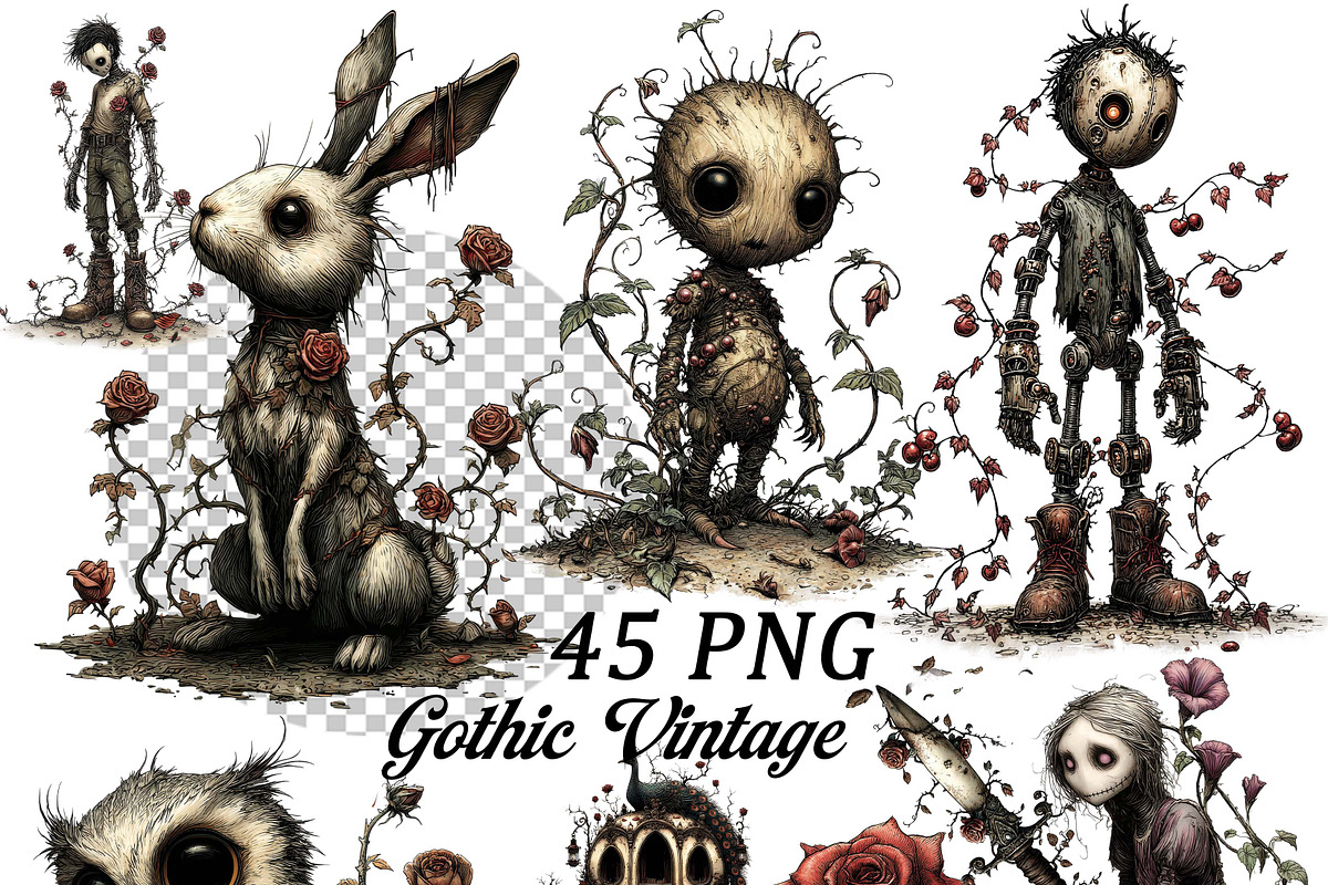 Dark Academia Portraits Gothic Png, an Illustration by one-touch (Photo 1 of 18)