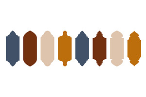 Islamic window frames set isolated, an Illustration by art PVP - market