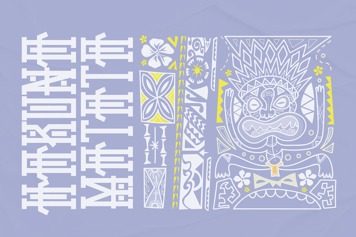 Narumi - Abstract Tribal Display, a Slab Serif Font by HipFonts (Photo 7 of 9)