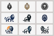 Modern Lion Mascot Logo Bundle, a Branding & Logo Template by Vectorium Studio (Thumbnail 5 of 21)