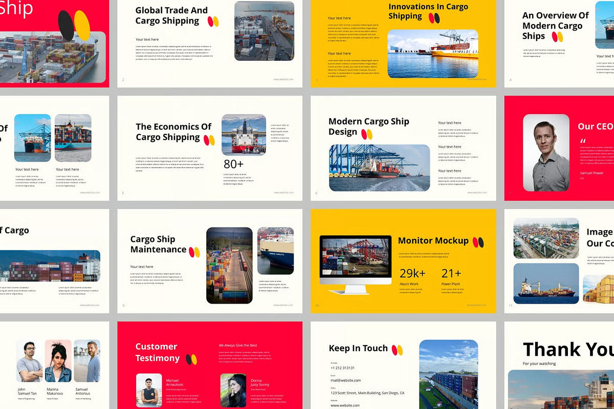 Cargo Ship Google Slides, Powerpoint, a Presentation Template by Fit-tee (Photo 2 of 2)