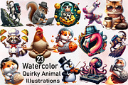 Kawaii Quirky Animal Sublimation Cli, an Illustration by SVGArt (Thumbnail 1 of 8)