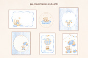 Watercolor teddy bear for nursery, an Animal Illustration by ElenaPlatovaArt (Thumbnail 9 of 12)